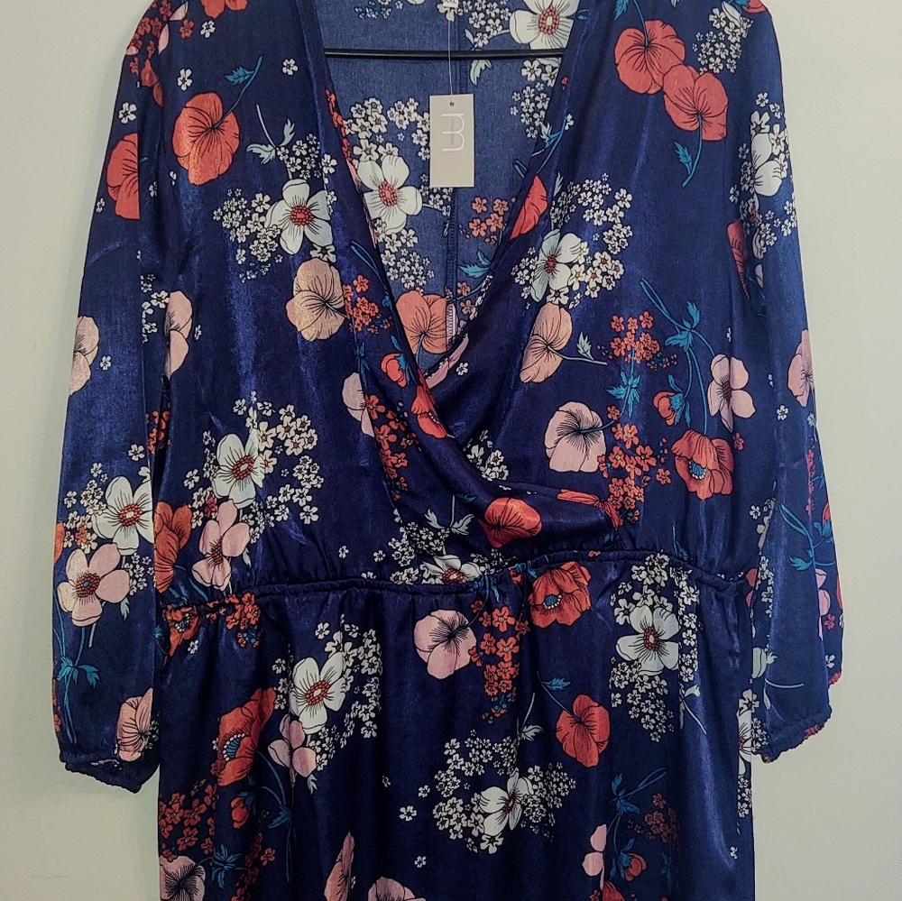 Maurices Floral Wrap Dress - Picture 2 of 4